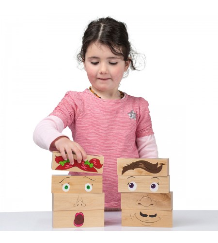 Como Eu Me Sinto - Blocos de Madeira - How Am I Feeling Wooden Blocks
